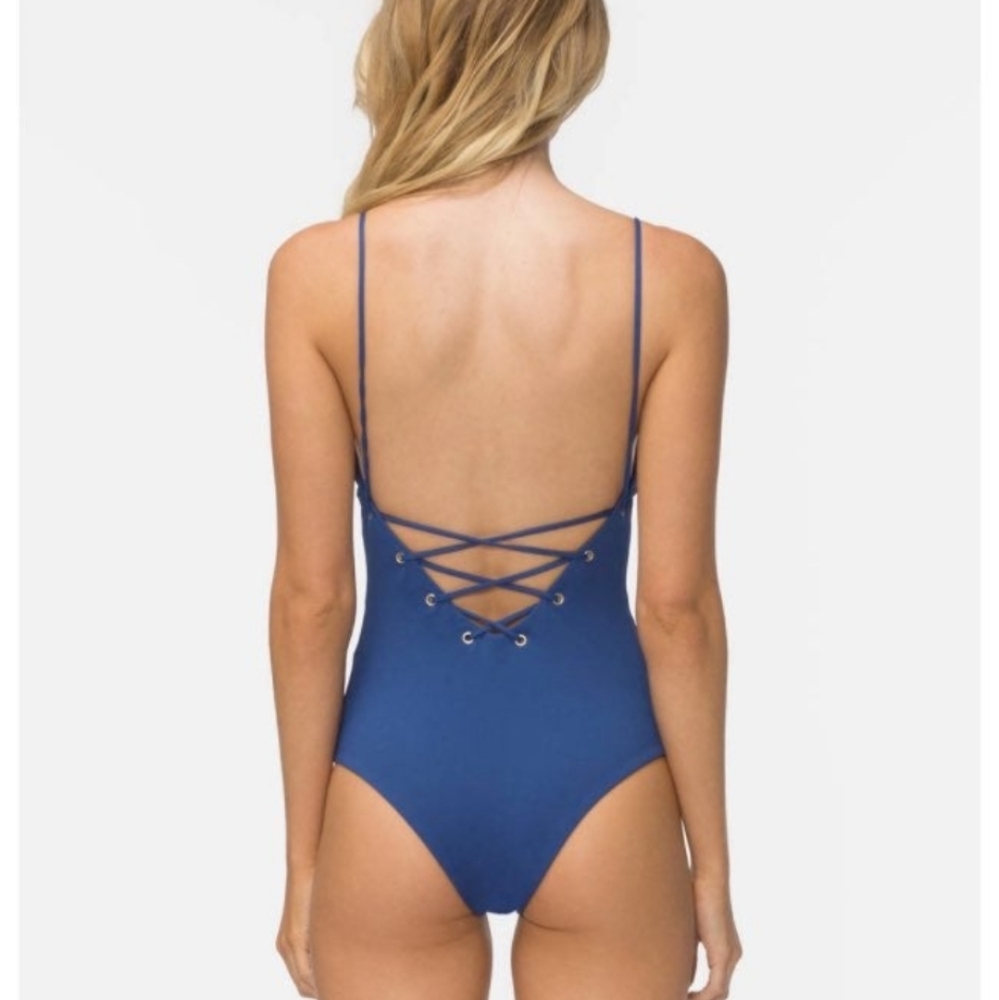 Tavik Swimwear Monahan Lace Up One Piece Swimsuit × REVOLVE